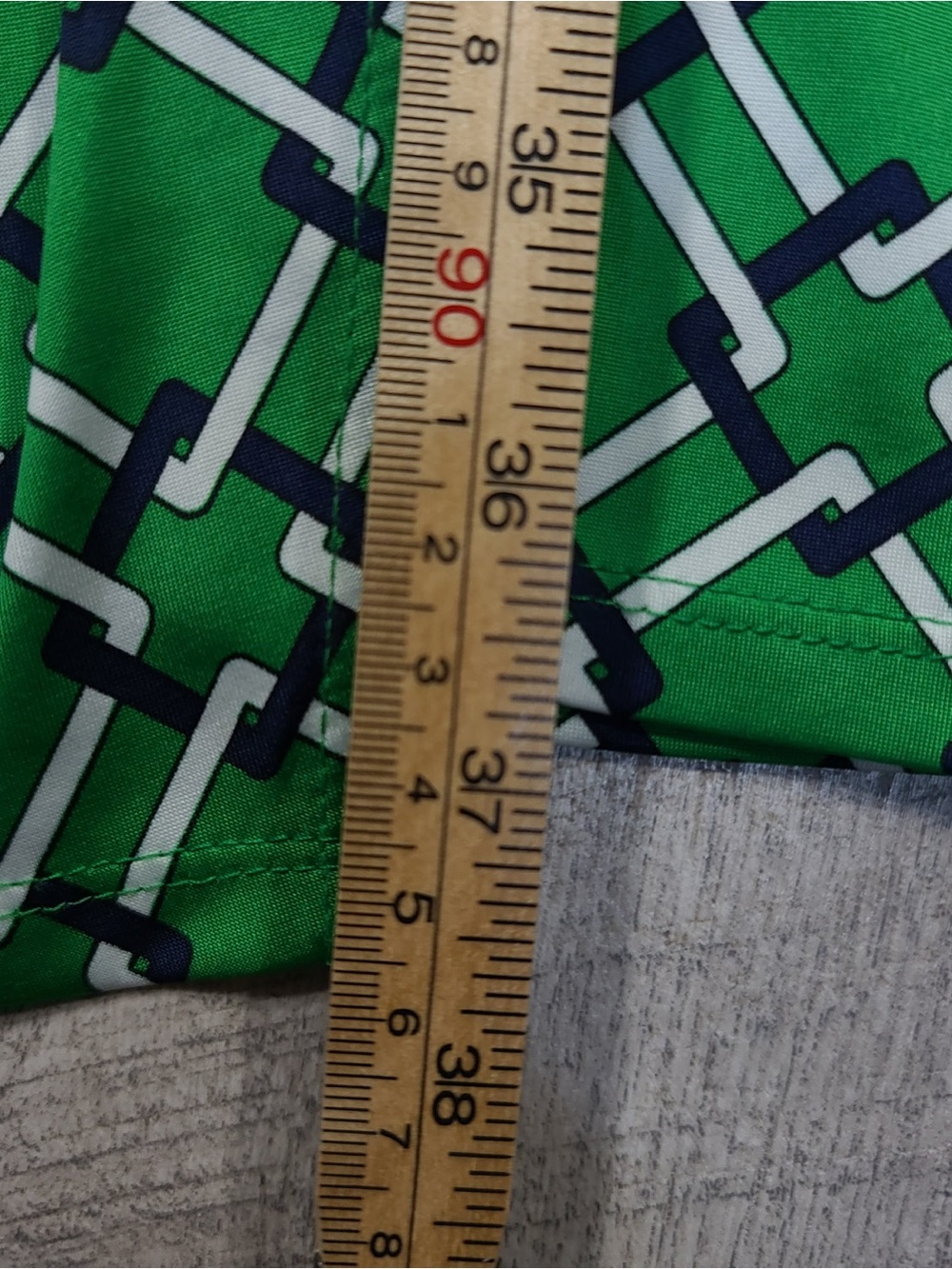 Lauren Ralph Lauren Green Geometric Print Ruched Women’s Dress medium - Picture 5 of 5